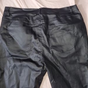 Faux leather pants